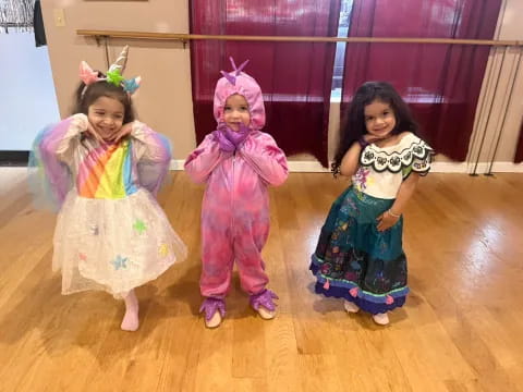 a group of girls wearing clothing