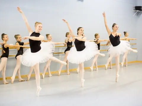 a group of women dancing