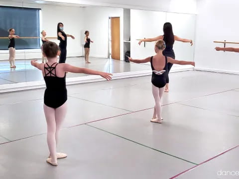 a group of women exercising