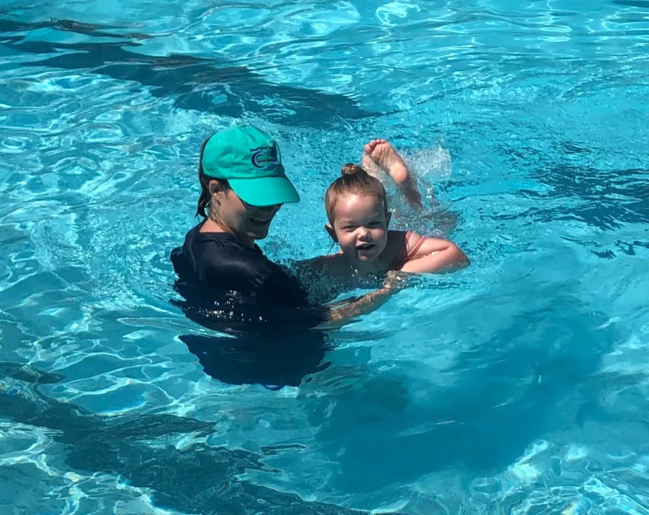 a man and a woman in the water