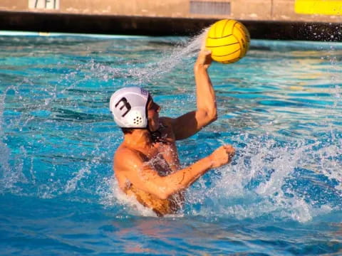 a person playing water polo