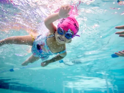 a person in a pool