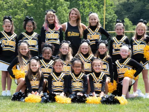 a group of girls in sports uniforms