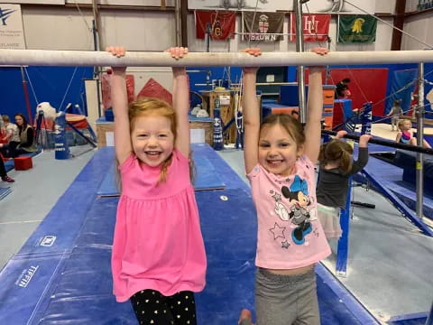 a group of girls in a gym