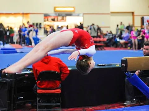 a person doing gymnastics