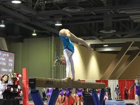 a person performing gymnastics