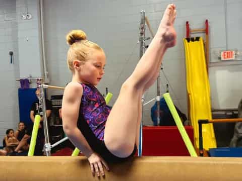 a person doing gymnastics