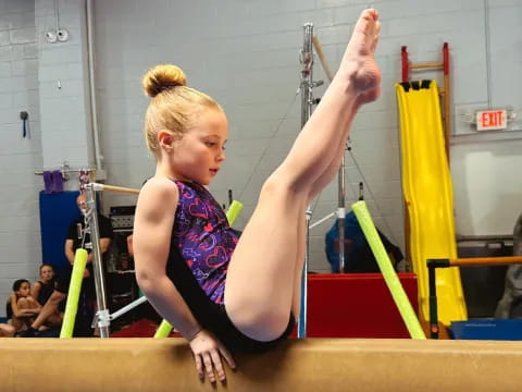 a person doing gymnastics