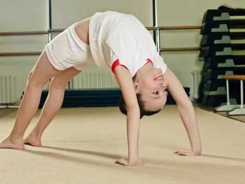 a person doing a handstand