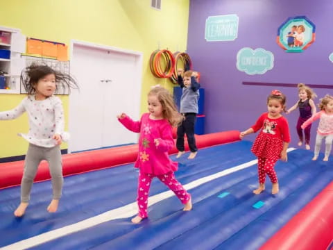 a group of children dancing