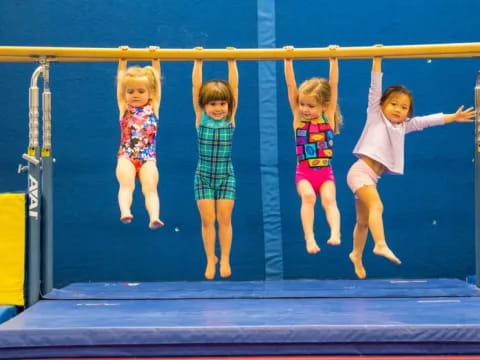 a group of children on a trampoline