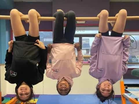 a group of girls in a gym