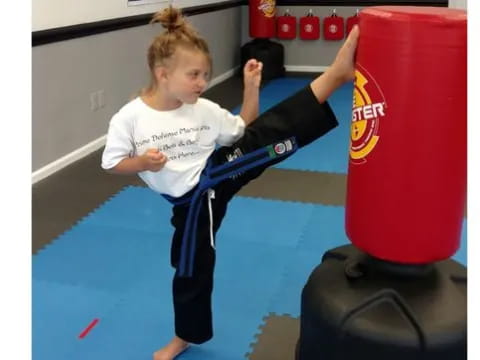 a girl lifting weights