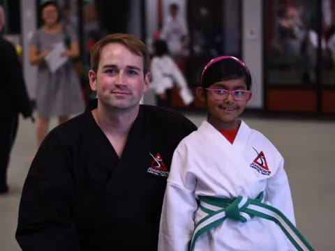 a man and a woman posing for a picture