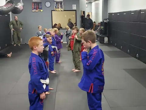 a group of children in uniform