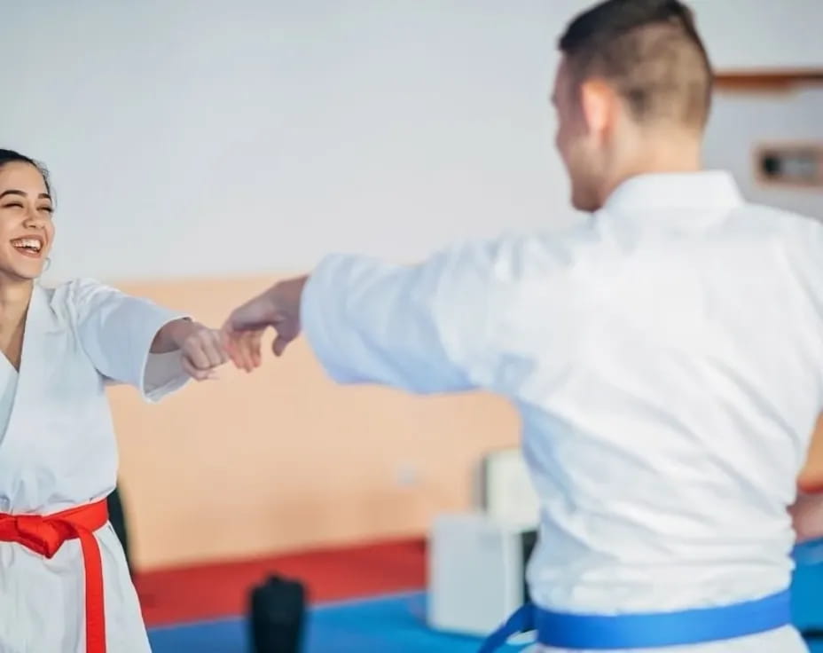 a man and a woman shaking hands