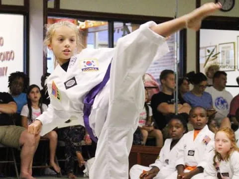 a person in a karate uniform