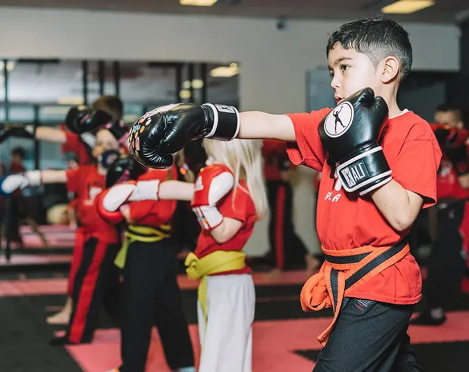 a person wearing boxing gloves