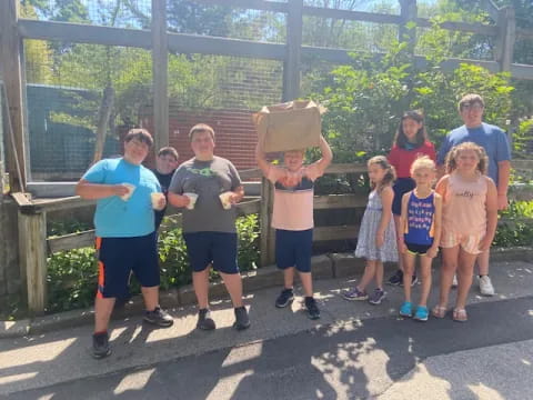 a group of people posing for a photo