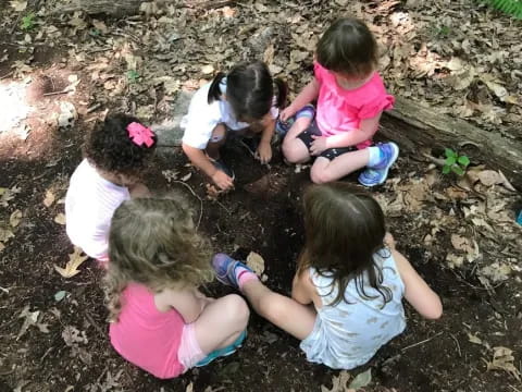 a group of children playing outside