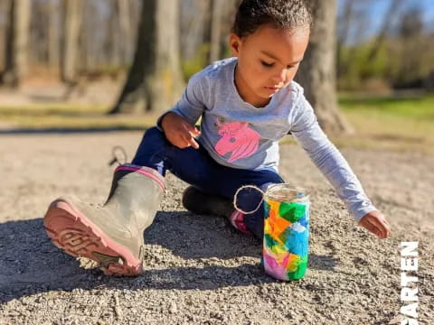 a child playing with a toy