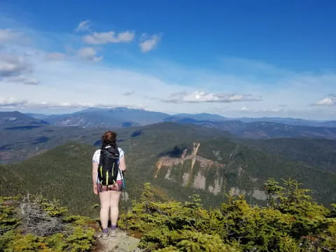 a man standing on a mountain