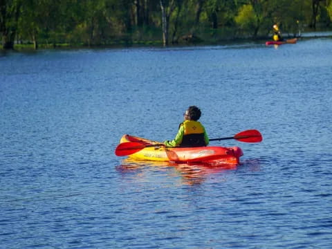 a person in a kayak