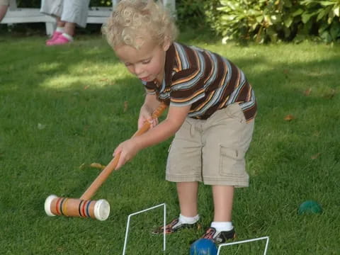 a boy playing tee ball
