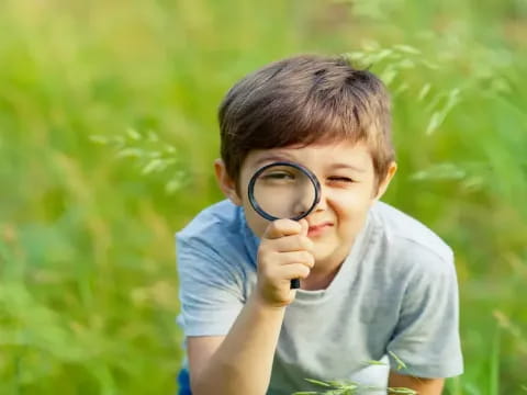 a boy with glasses