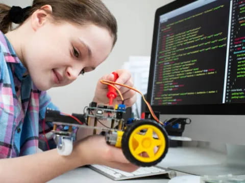 a person working on a computer