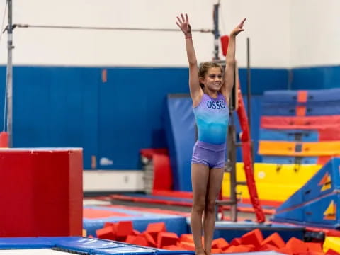 a woman doing gymnastics