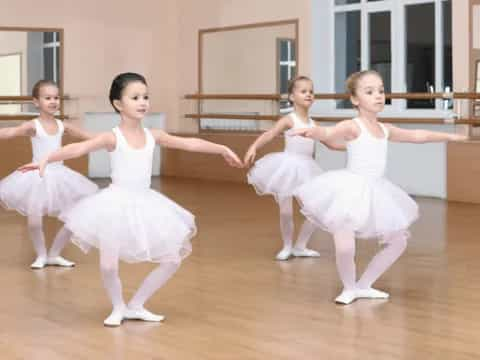 a group of girls dancing