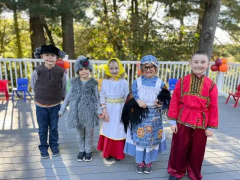 a group of children in clothing