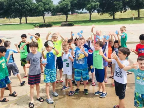 a group of children posing for a photo