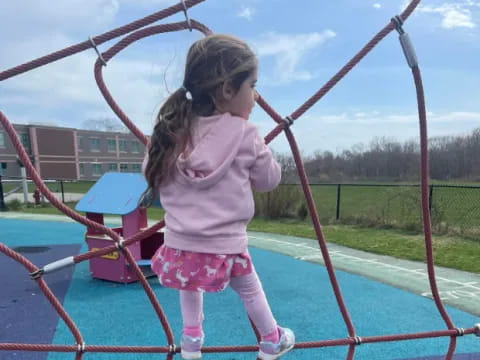 a girl on a swing