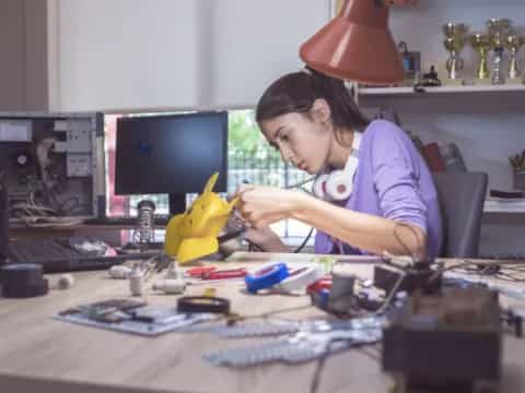 a person working on a computer