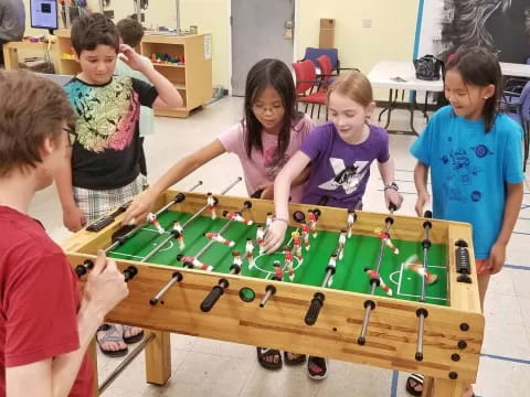 a group of children playing a game