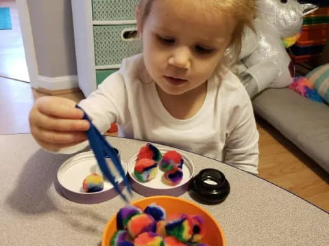 a child eating cereal