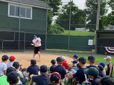 a baseball player in the middle of a game