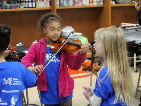 a person playing a violin