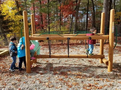 children playing on a playground