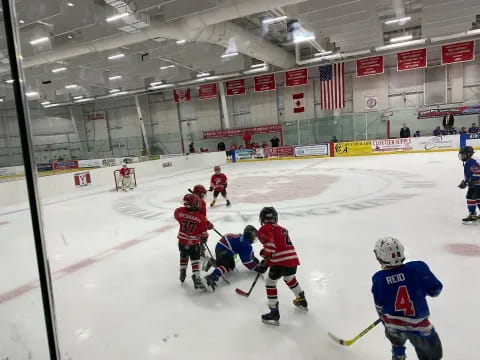 a hockey game in progress