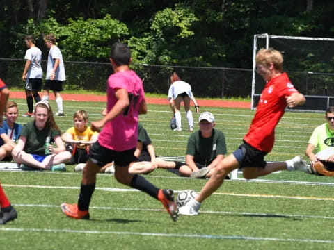 a group of people playing rugby