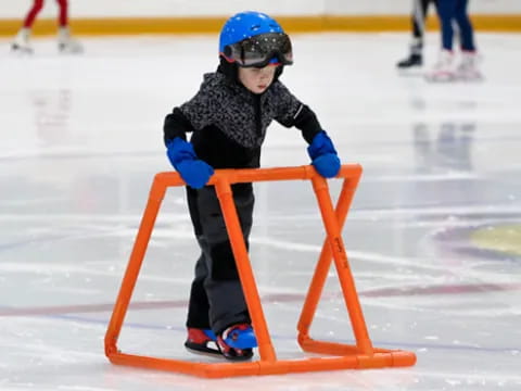 a child on an ice rink