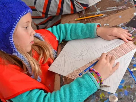 a young girl painting