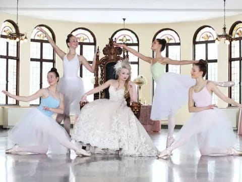 a group of women dancing