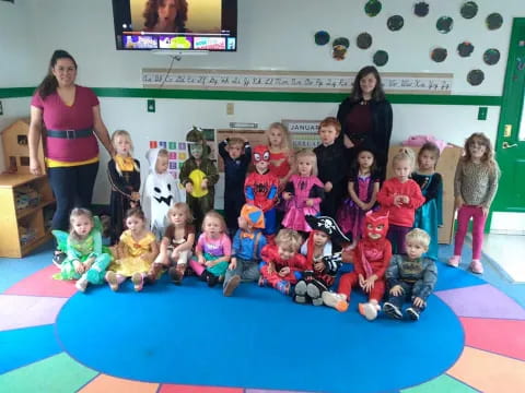 a group of children posing for a photo