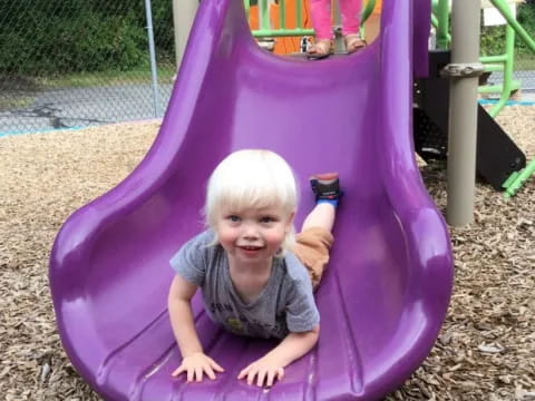 a child in a slide