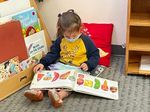 a child reading a book