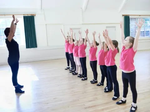 a group of girls in a room